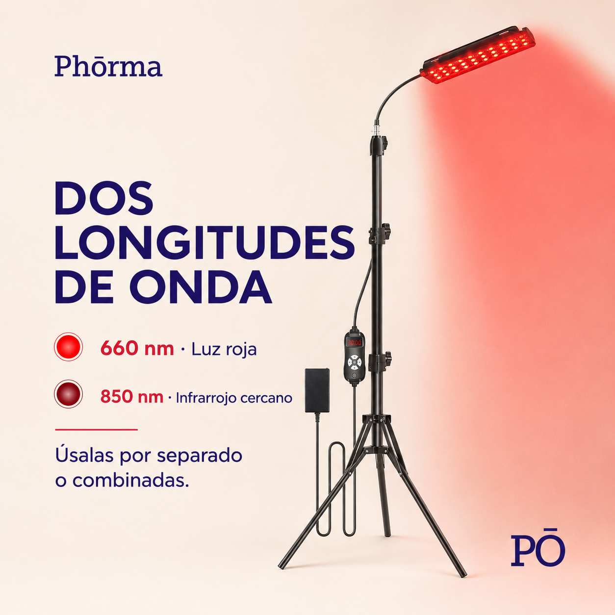 PHŌRMA Stand Light — Lámpara LED de Luz Roja e Infrarrojo