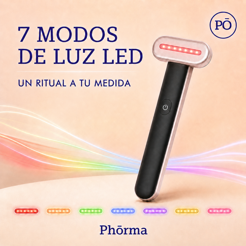 PHŌRMA Aura 7 — Dispositivo Facial LED con Calor y Microcorriente